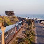 Coast Starlight approaching Ventura, Calif